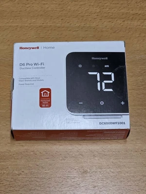 Honeywell D6 Pro Wi-Fi Ductless Controller Programmable Thermostat DC6000WF1001 - Image 1 of 2