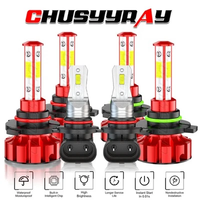 Kits de 6 faros LED blancos + faros antiniebla para Jeep Grand Cherokee 2005-2010 Foto 1 de 4