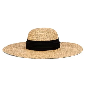 Hat Attack Raffia Floppy Wide Brim Hat One Size Panama Straw Cottage Avalon $145 - Picture 1 of 7