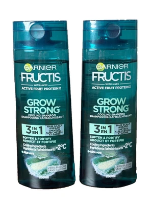 2 PACK  Garnier Fructis Grow Strong Cooling Shampoo 3-in-1 8.45oz each Aloe Vera - image 1 of 2