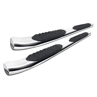 For Chevy Silverado 3500 HD 07-19 5" Cab Length Polished Oval Curved Tube Steps - Imagem 1 de 3