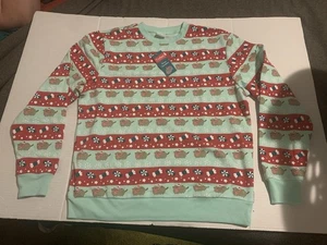 Pusheen ~ Felpa Donna Piccola Natale e Caramelle ~ Rossa, Verde Menta Nuova con etichette - Foto 1 di 9