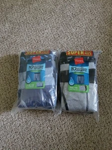Hanes Boys Tagless Boxer Briefs ComfortSoft Waistband Medium 10-12, 20 Pairs - Picture 1 of 6