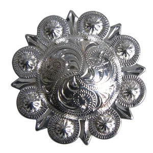 10HS 2 pulgadas Conchos de bayas enchapados en níquel Western Hilason - Imagen 1 de 26