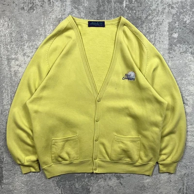 Cardigã suéter amarelo vintage anos 90 Best Company feito na Itália Olmes Carretti - Imagem 1 de 4