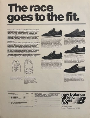 Anuncio de zapatillas de running New Balance La carrera va al ajuste. Foto 1 de 4