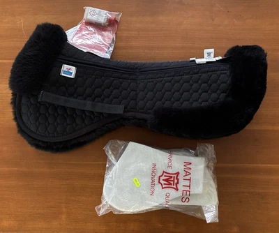 Mattes Extra Wide Wither Area AP Correction Half Pad with Sheepskin & Shims - LG - Image 1 of 4