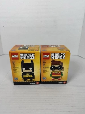 Brand New LEGO BRICKHEADZ DC Batman Movie Lot: Batman (41585) Robin (41587) - Image 1 of 4