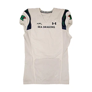 Camiseta blanca en blanco emitida por la temporada XFL de Seattle Sea Dragons 2023 - talla 48 - Imagen 1 de 3