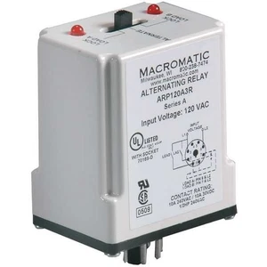 Macromatic Alternating Relay DPDT 240V AC 10A 8 Pin Plug In Octal Base Duplex - Picture 1 of 3