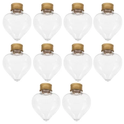  10 Stück weihnachtliche Saftbehälter Getränkeflaschen Weihnachten herzförmige - Bild 1 von 4