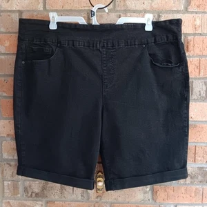 Terra & Sky Damen Denim Bermuda Shorts Pull On Gummibund Größe 3X (24W-26W) - Bild 1 von 5