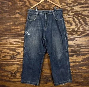 Rocawear Jeans Vintage Mens 40x24 Raw Blue Denim Baggy Carpenter VTG 90s Y2K - Picture 1 of 12