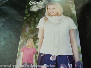 Wendy Double Knit Pattern 5995 Cap Sleeve Sweater and Cowl 81 - 117 cm - Picture 1 of 1
