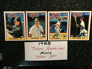 Detroit Tigers 1988 UK MINIS Team Set TOPPS AMERICAN Morris Gibson Trammell Nok - Picture 1 of 3