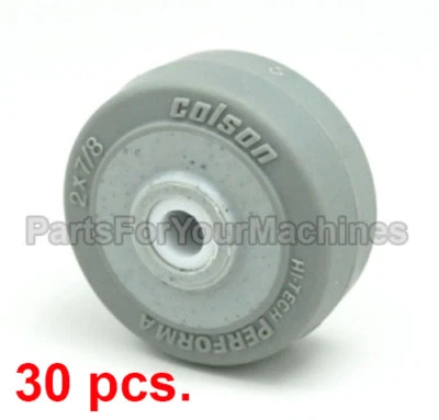 LOT OF 30, COLSON PERFORMA WHEEL 2" X 7/8", 5/16" CENTER, NON MARKING