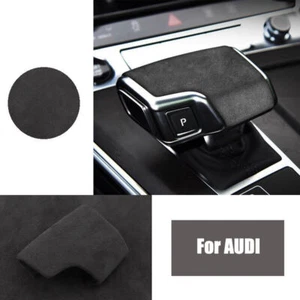 Suede Leather Car Gear Shift Knob Cover Trim For Audi A6L A6 A7 Q7 SQ8 RS6 RS7 - Picture 1 of 5
