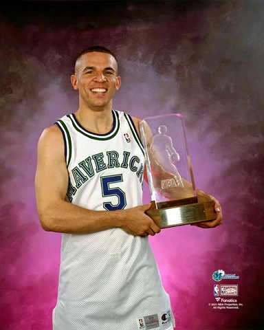 Jason Kidd Dallas Mavericks UnSigned Hardwood Classic 1994-95 ROY Portrait Photo Cover