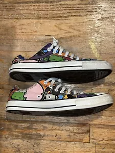 Chuck Taylor Converse All Stars Multicolor Graffiti Low Tops Men's 11 Cartoon - Picture 1 of 8