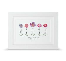 Gift for mum | Personalised mummy flower print | Birthday present for mom