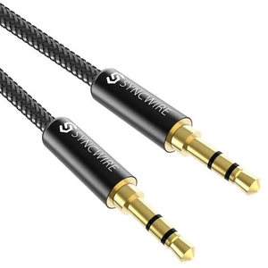3.5mm Nylon Braided Aux Cable (3.3ft/1m,Hi-Fi Sound), Audio Auxiliary Input Adap - Picture 1 of 7