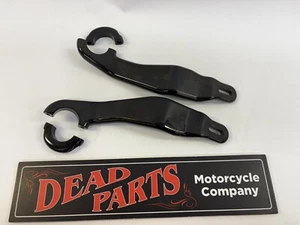 Harley Roadglide black FLTR fairing engine guard mounts brackets left right - Picture 1 of 3