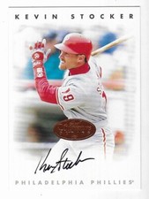 Kevin Stocker 1996 LEAF MLB SIGNATURE SERIES AUTOGRAPH CARD Phillies AUTO Bronze