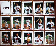 MILB TEAM SET: 1990 Burlington Braves 30 Cards Javy Lopez, Pedro Borbon