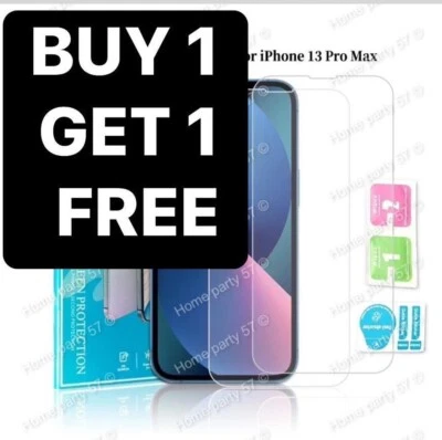 Tempered Glass Screen Protector For iPhone 14 13 12 XS 11 Pro Max Mini X XR 7 8+ - Image 1 of 2