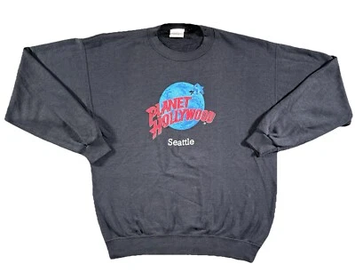 Sudadera De Colección Planet Hollywood Seattle Cuello Redondo Unisex Grande Hecha en Estados Unidos Foto 1 de 4