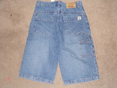 VINTAGE TIMBERLAND UTILITY BOY'S DENIM SHORTS SIZE 18 NICE - Image 1 of 4