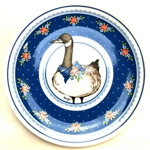 Fabrizio Good George Goose blau Salatteller Japan Porzellan 8 1/4 1985 - Bild 1 von 4