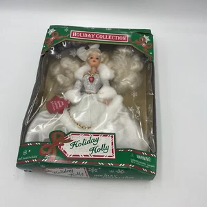 Vintage Holiday Holly Collection Barbie Doll 1996 white dress Limited Edition  - Picture 1 of 6