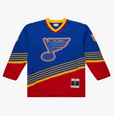 Camiseta deportiva de hockey Mitchell & Ness St Louis Blues #16 nueva para hombre tallas $225 Foto 1 de 3
