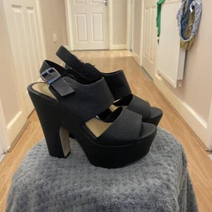 Office London Black Wedge Heels - Picture 1 of 3