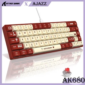 ATTACK SHARK x AJAZZ AK680 65% Wired Hotswap Mechanical Keyboard EVA Sandwich - Picture 1 of 66