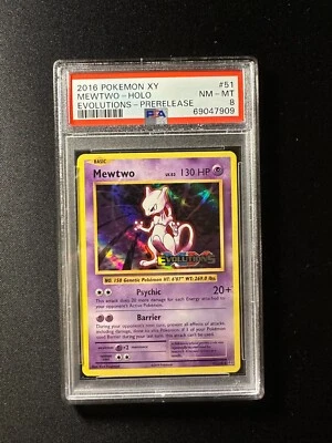 Mewtwo - 51/108 - Pre-Release Promo Evolutions PSA 8 NM-MT Pokemon Card - Image 1 of 2