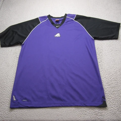 Vintage TCU Horned Frogs Jersey Men Extra Large Purple Football Collage Nike Cover