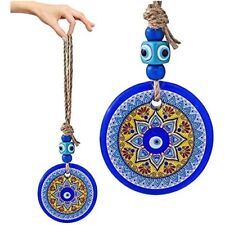 Glass Evil Eye Mandala Bead Big Turkish Nazar Amulet Home Protection Charm Decor