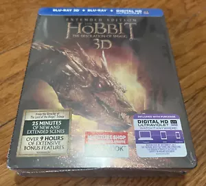 The Hobbit The Desolation of Smaug Extended 3D Bluray Future Shop Steelbook NEW - Picture 1 of 3