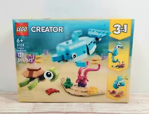 LEGO CREATOR Juego de Delfines y Tortugas 31128 3 en 1 Caballito de Mar Pez Cangrejo Animales Marinos - Imagen 1 de 8