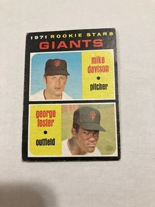 1971 Topps George Foster & Mike Davis Rookie #276 Very Nice Rare