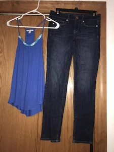 American Eagle Women’s Outfit/Size Small Tank Top. Jeans Size 2 Short X28 - Picture 1 of 11