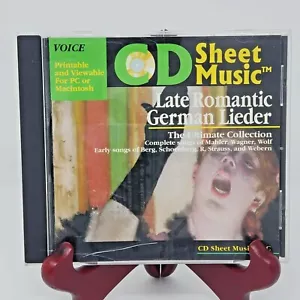 CD Sheet Music Late Romantic German Lieder The Ultimate Collection For Voice - Picture 1 of 5