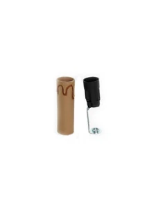 Support de Lampe Fausse Bougie Antique Couleur Antiqué 8,5CM Douille Petit E14 - Picture 1 of 1