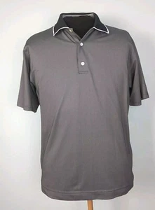 FootJoy FJ Herren Größe Medium kurzarm Golf Poloshirt Performance grau & schwarz - Bild 1 von 8