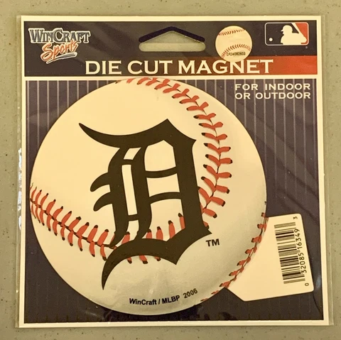 Detroit Tigers Classic 5.5"x6" Vibrant Color Die Cut Logo Magnet Decal MLB Decor Cover