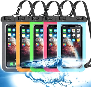 5 Pack Universal Waterproof Phone Pouch, Large Phone Dry Bag Waterproof Case for - Picture 1 of 12