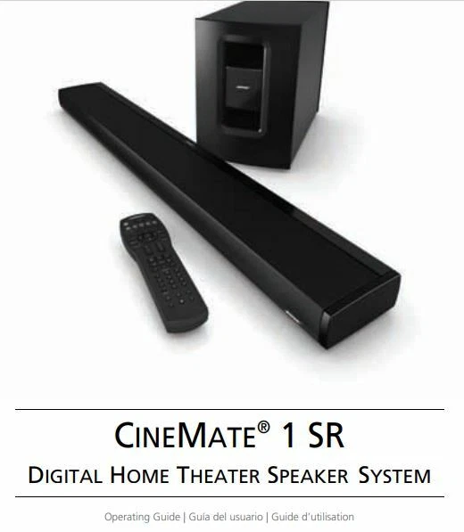 Manual de guía del propietario Bose Cinemate 1 SR (fotocopia) Foto 1 de 1