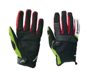 Guantes todoterreno Kawasaki genuinos/2023 primavera/verano (negro/talla L) - Imagen 1 de 3